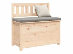 Banco de madera maciza de pino 80x41x77 cm ES575010 Marru00f3n Sale