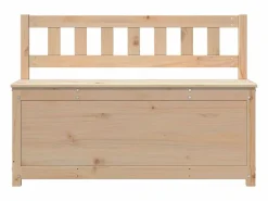 vidaxl Banco de madera maciza de pino 110x41x76,5 cm Color natural claro Clearance