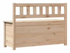 vidaxl Banco de madera maciza de pino 110x41x76,5 cm Color natural claro Clearance
