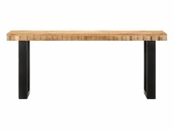 Banco de madera maciza de mango sin tratar y acero 110 cm^vidaxl Outlet