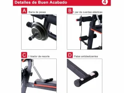 Homcom Banco de mancuerna negro 54x160x106 cm Multicolor Outlet