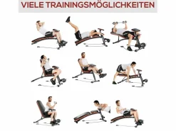 Aparato De Musculación|Banco de pesas multifuncional con refuerzo de resorte, ABS, (54x160x106 cm)