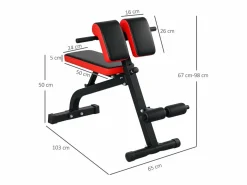 Banco de pesas plegable, ajustable y versátil, de cuero sintético, (103 x 65 x 67-98 cm)^ Clearance