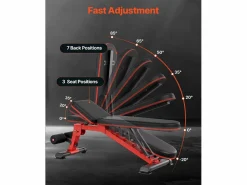 Banco de Pesas, SucceBuy Banco de Abdominales para el Hogar, Ajustable y Plegable^ Best