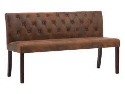 vidaxl Banco Y Pie De Cama|Banco Y Pie De Cama|Banco de piel de ante artificial marrón 148,5 cm