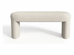Vente-unique Banco de Tela bouclé en color - DUZIMA Blanco roto Clearance