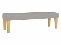 vidaxl Banco de tela claro 100x30x30 cm Gris Hot