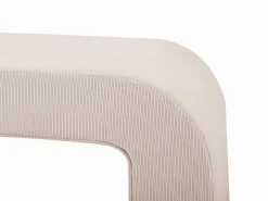 Vente-unique Banco de terciopelo de canalé con un color - CALVELO Crema Sale