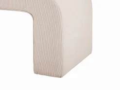Vente-unique Banco de terciopelo de canalé con un color - CALVELO Crema Sale