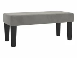 vidaxl Banco de terciopelo claro 70x30x30 cm Gris Outlet