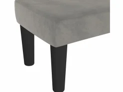 vidaxl Banco de terciopelo claro 70x30x30 cm Gris Outlet