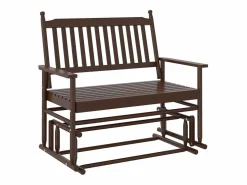 Banco deslizante madera maciza de álamo marrón 118x70x104,5 cm^vidaxl Hot