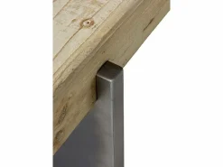 Banco Y Pie De Cama|Banco Y Pie De Cama|Banco efecto madera abeto con patas lacadas en color metal