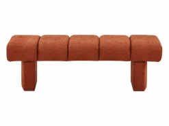 Vente-unique Banco en tela texturizada en color - NUBELO Terracota New