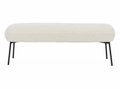 Sweeek Banco, extremo de la cama con revestimiento de borreguito crudo Blanco Sale