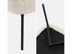 Sweeek Banco, extremo de la cama con revestimiento de borreguito crudo Blanco Sale
