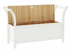 vidaxl Banco Y Pie De Cama|Banco Y Pie De Cama|Banco madera maciza abeto blanco 107x45x75,5 cm