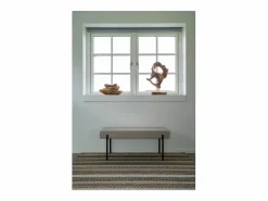 House Nordic Banco Y Pie De Cama|Banco Y Pie De Cama|Banco marrón con pies negros 100 x 36 x 42.5 cm