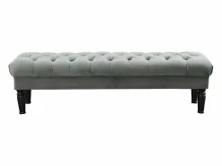 Vente-unique Banco Y Pie De Cama|Banco Y Pie De Cama|Banco pie de cama barroco de terciopelo RINALDO