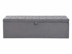 Baúl Y Arcón|Accesorios De Almacenaje|Banco tapizado con almacenaje - estructura de madera - terciopelo 138x41x42 cm