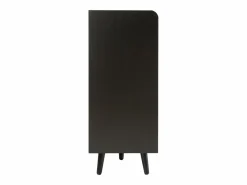 Merax Banco zapatero moderno con 4 puertas y cojín - patas y tiradores de metal - color - 120 x 34 x 82 cm Negro Discount