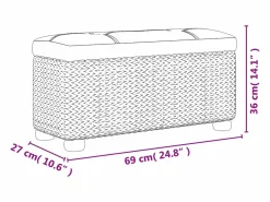 Bancos con almacenaje con cojín 2 uds enea 69 cm^vidaxl Online