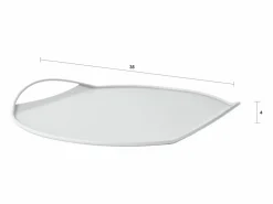 Bandeja de metal para servir con diseño moderno Tab - Negro Online