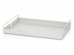 Materiales Y Utensilios De Cocina|Bandeja de servir para mesa de cocina en metal blanco Jax