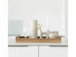 House Nordic Bandeja de teca natural 58 x 38 cm Marru00f3n Outlet