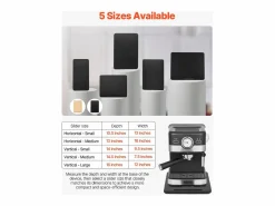 Presentación Y Servicio|Bandeja Deslizante SucceBuy para Aparatos de Cocina, 35,6 x 24,1 cm, Tabla Móvil, para Cafetera, Pequeños Electrodomésticos de Cocina,