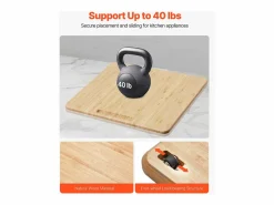 Presentación Y Servicio|Bandeja Deslizante SucceBuy para Aparatos de Cocina, 33 x 40,6 cm, Tabla Móvil para Cafetera, Pequeños Electrodomésticos de Cocina, Color Madera