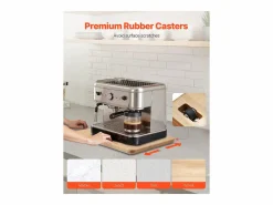 Presentación Y Servicio|Bandeja Deslizante SucceBuy para Aparatos de Cocina, 26,7 x 33 cm, Tabla Móvil para Cafetera, Pequeños Electrodomésticos de Cocina, Color Madera