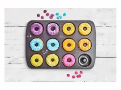 Bandeja para Donuts BIRKMANN Easy Baking 12 Moldes Ø7cm Acero al Carbono Antiadherente Resistente 37x26cm^ Discount