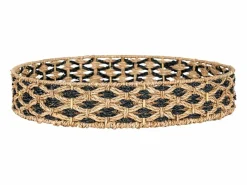 Bandeja redonda en Sea Black and Brown Rush Ø 38 cm^House Nordic Best