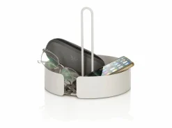 Bandeja redonda portautensilios de metal blanco Joko Multicolor New