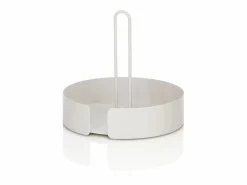 Bandeja redonda portautensilios de metal blanco Joko Multicolor New