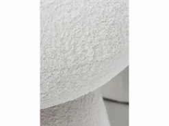 Banqueta estructura y patas tapizadas en boucle Blanco Outlet