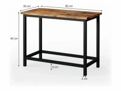 Vicco Banqueta madera antigua 60x30x45 fyrk Marru00f3n Discount