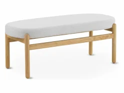 Banco Y Pie De Cama|Banco Y Pie De Cama|Banqueta tapizada en boucle con estructura y patas en pino