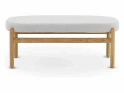 Banco Y Pie De Cama|Banco Y Pie De Cama|Banqueta tapizada en boucle con estructura y patas en pino