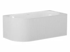 Baño de esquina estriado - 240L - mate - Acrílico - Ángulo recto - 170cm - BARBORI^Shower & Design Hot