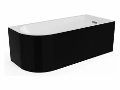 Baño de esquina ovalado de acrílico, 201L, 150 x 75 x 58 cm, ángulo recto, ANIKA^Shower & Design