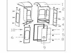 Vente-unique Baño de vapor 2 plazas con asientos ergonómicos MYLOO Blanco