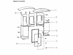 Vente-unique Hamman, Baño Turco|Baño de vapor con panel de control exterior 6 plazas VENUS