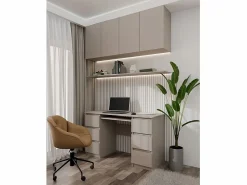 TOPESHOP Mesa De Ordenador|BARÍ | Escritorio de la computadora | Escritorio de la computadora | Trabajo de oficina de juegos | 6 cajones | Soporte de teclado deslizante | Muebles de oficina