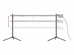 vidaxl Barbacoa automática con motor acero inoxidable 150x46,5x82,5 cm Plateado New