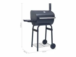 vidaxl Barbacoa|Barbacoa de carbón con ahumador y estante inferior