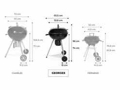 Sweeek Barbacoa|Barbacoa de carbón con chimenea de encendido