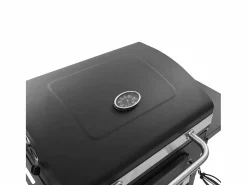 vidaxl Barbacoa de carbón con estante inferior negra Negro Clearance