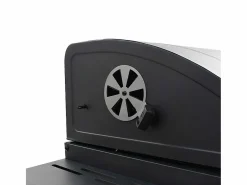 vidaxl Barbacoa de carbón con estante inferior negra Negro Clearance